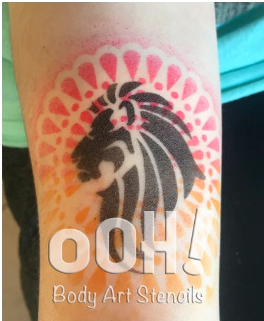 Ooh! Face Painting Stencil | Doily Sphere (S01)