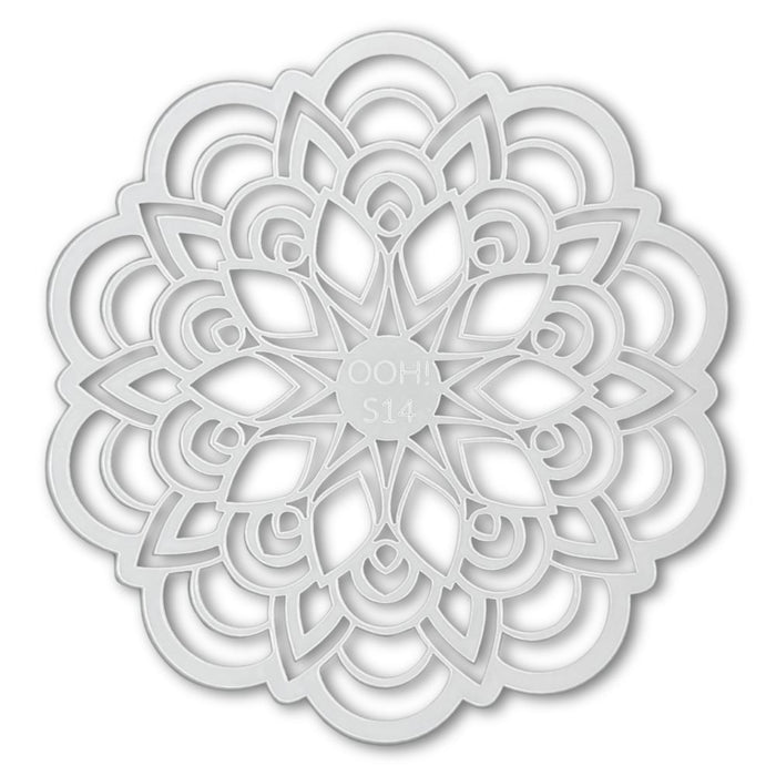 Ooh! Face Painting Stencil | Flower Mandala Sphere (S14-1)