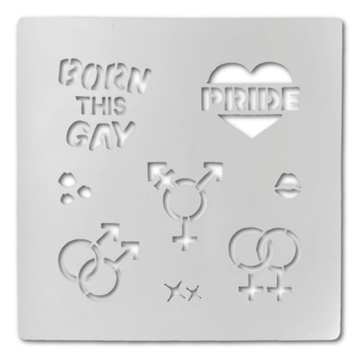 Ooh! Face Painting Stencil | Gay Pride Stencil Block (SB33)