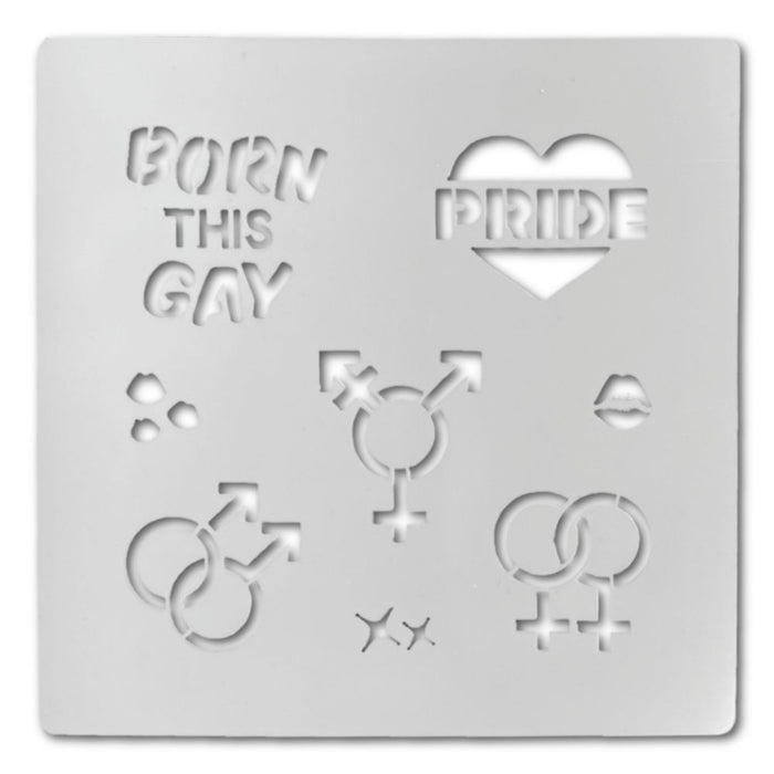 Ooh! Face Painting Stencil | Gay Pride Stencil Block (SB33)