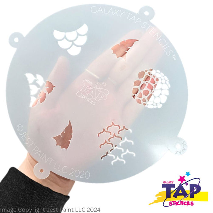 Galaxy TAP Face Painting Stencil - Scales