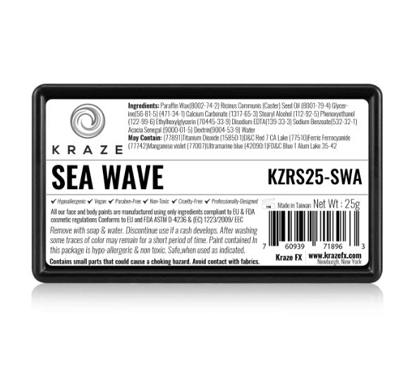 Kraze FX Face and Body Paints | Domed 1 Stroke Cake - Sea Wave 25gr