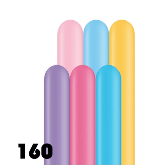 Qualatex | Latex Twisting Balloons - 160Q - MINI VIBRANT Assortment - 100 ct  (3767)