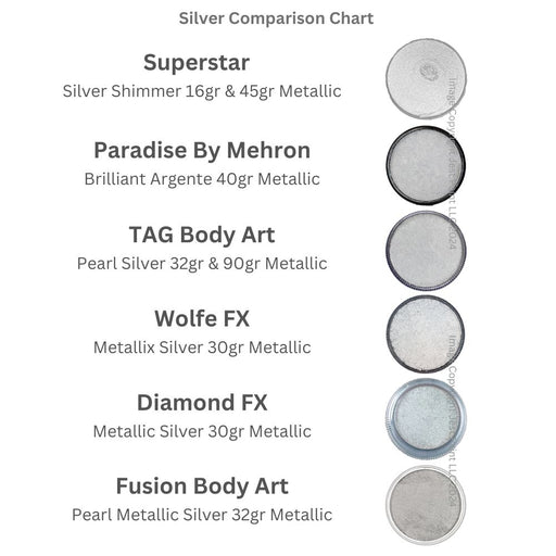 Wolfe FX Face Paint - Metallix Silver 30gr (200)