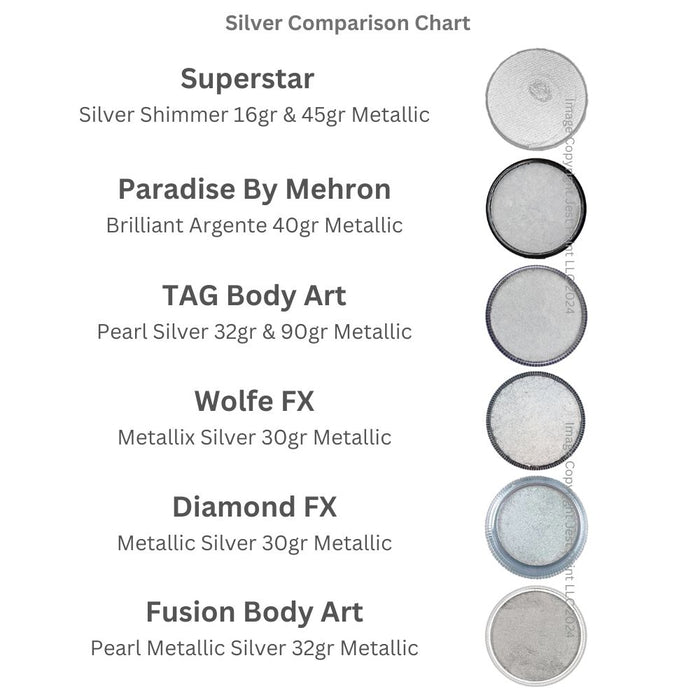 Wolfe FX Face Paint - Metallix Silver 30gr (200)