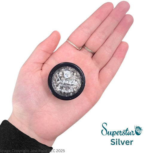 Superstar | Biodegradable LOOSE Chunky Glitter - Silver (6ml Jar)