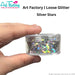 Art Factory | Loose Chunky Glitter - Silver Stars (30ml jar)