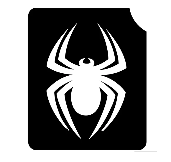 Art Factory | Glitter Tattoo Stencil - (161) Spider - 5 Pack - #115 ...