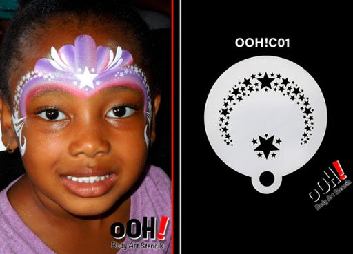 Ooh! Face Painting Stencil | Star Flips (C01)