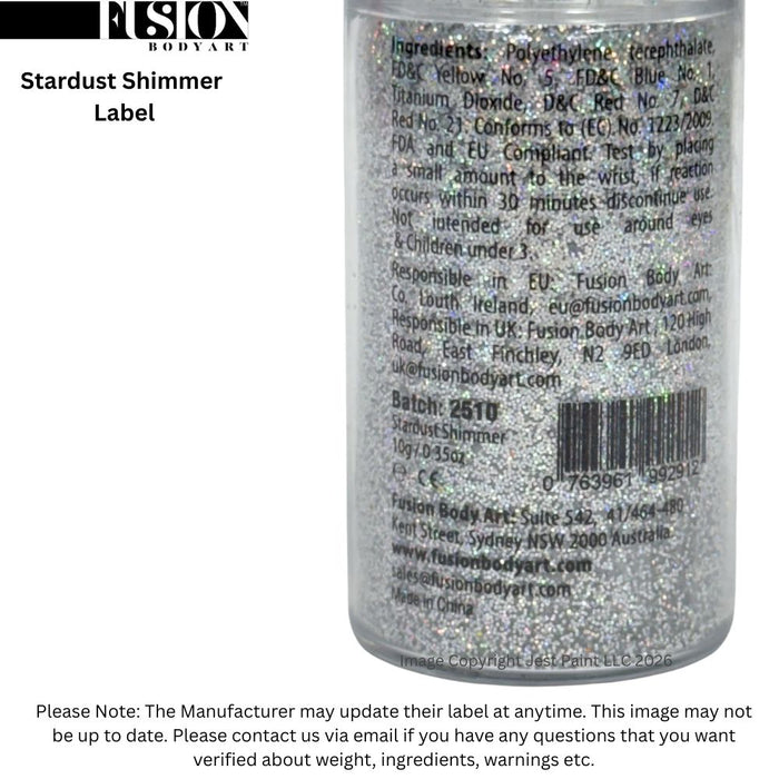 Fusion Body Art  - Face Painting Glitter | Stardust Shimmer Pump - 10gm/0.35oz
