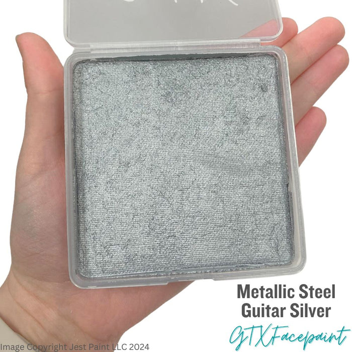 GTX Face Paint | Crafting Cake - Metallic Steel Guitar Silver  120gr
