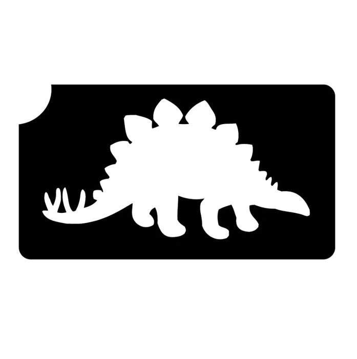Art Factory | Glitter Tattoo Stencil - (136) Stegosaurus - 5 Pack - #157