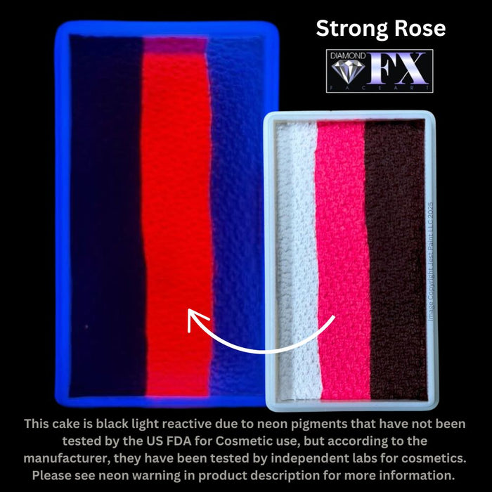 DFX Special Effects Paint Rainbow Cake - Small Strong Rose (RS30-54)  Approx. 14ml/.47 fl oz  #39 (SFX - Non Cosmetic)