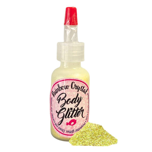 Art Factory | Rainbow Crystal Iridescent Body Glitter Poof - Sunshine Yellow (1/2oz)