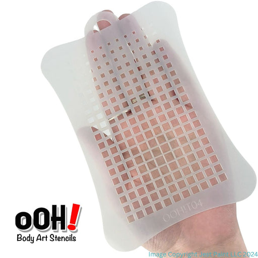 Ooh! Face Painting Stencil | Square Halftones (T04)