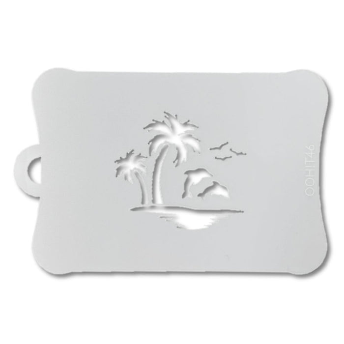 Ooh! Face Painting Stencil | Dolphin Sunset (T46)