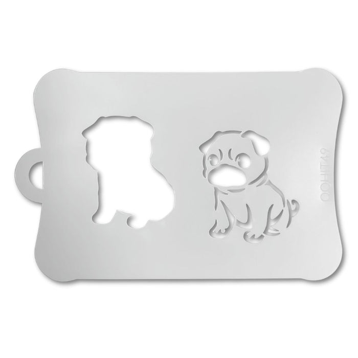 Ooh! Face Painting Stencil | PUG Puppy Dog (T49)