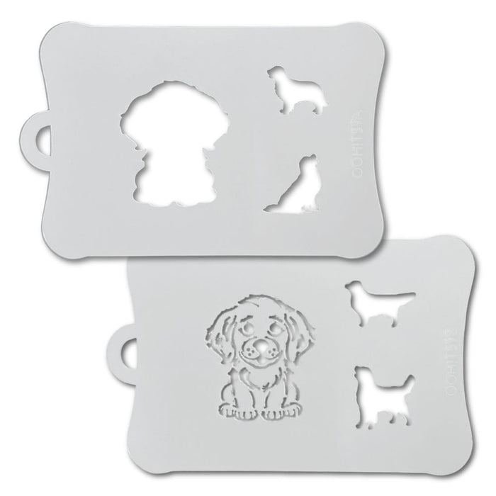 Ooh! Face Painting Stencil  | 2pc Set -  Golden Retriever (T59) - While Supplies Last!