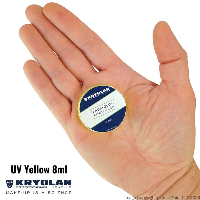 Kryolan Aquacolor | Original Neon UV YELLOW - 8 ml (SFX - Non Cosmetic)
