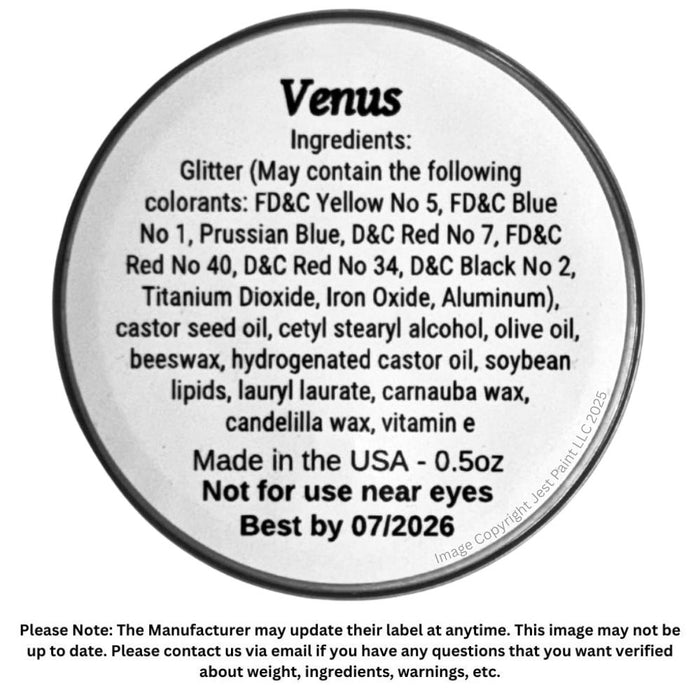 Amerikan Body Art | CHUNKY Glitter Cremes - New Formula - VENUS - .5oz