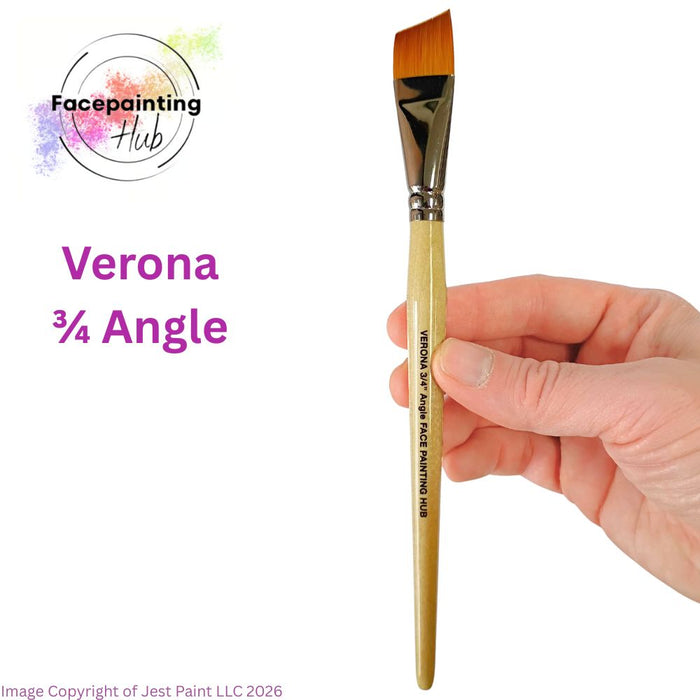 Face Painting Hub  | Face Painting Brush - VERONA - 3/4" Angle