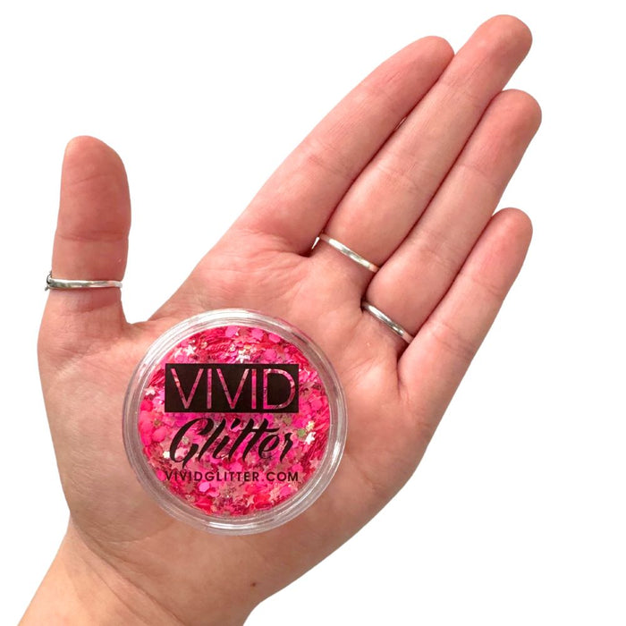 VIVID Glitter | LOOSE Chunky Hair and Body Glitter - UV Watermelon (BIG 30gr)