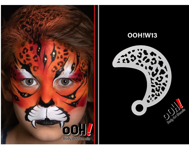 Ooh! Face Painting Stencil | Cheetah Wrap (W13)