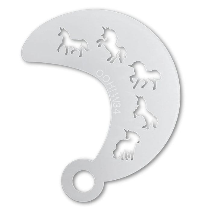 Ooh! Face Painting Stencil | Unicorn Wrap (W34)