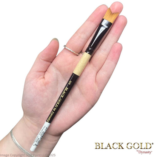 Black Gold Dynasty Face Painting Brush - Whale Tail (1/2") (206WT)