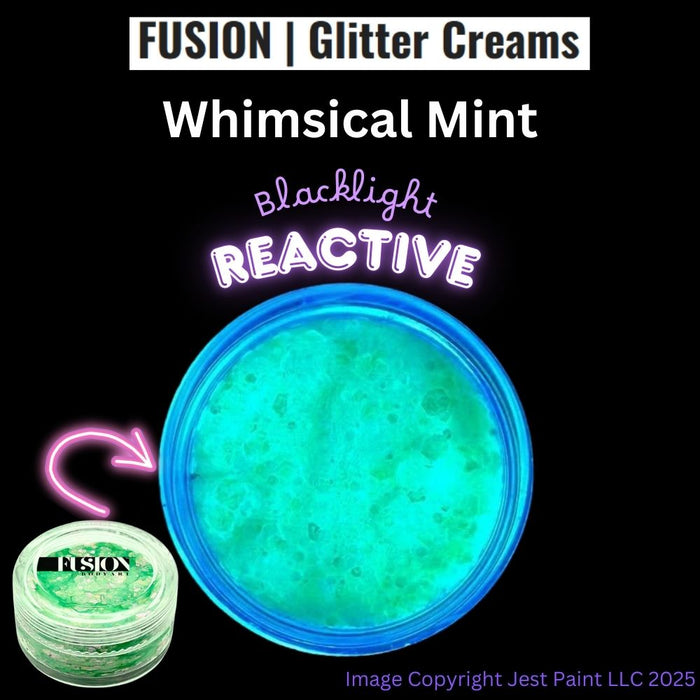 Fusion Body Art | Glitter Creams - WHIMSICAL MINT 10mL