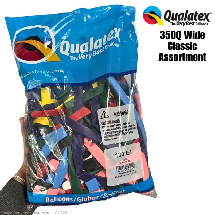 Qualatex Balloons -  350Q Wide -CLASSIC Assortment - 100ct (44561) - While Supplies Last!