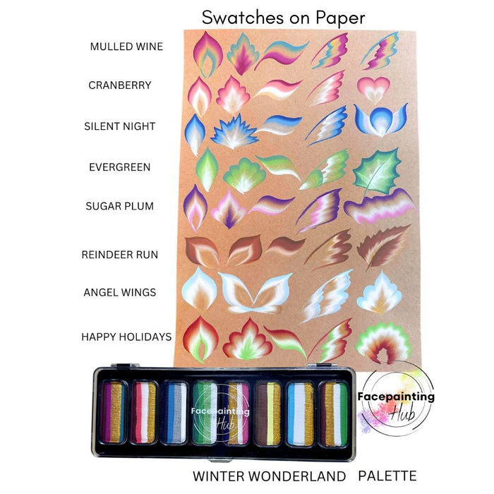 Facepainting Hub | Face Painting Palette |  WINTER WONDERLAND PALETTE  (8 x 14gr)
