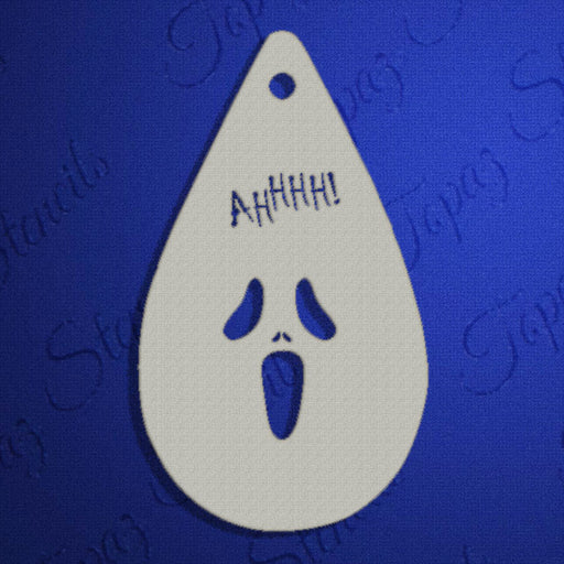 Topaz Stencils | Face Painting Stencil - Screaming Ghost (0053)