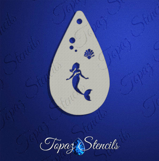 Topaz Stencils | Face Painting Stencil - Mermaid (0122)