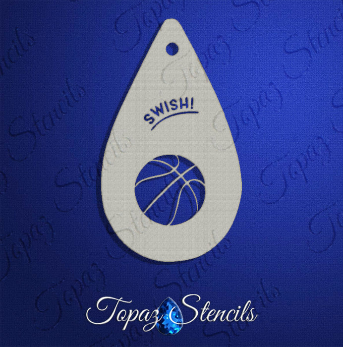 Topaz Stencils | Face Painting Stencil - Basketball  (0149)