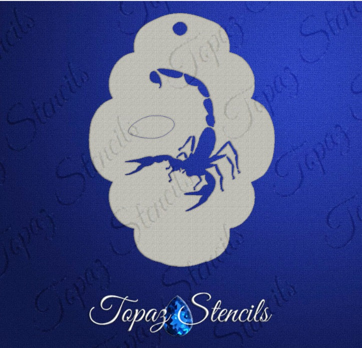 Topaz Stencils | Face Painting Stencil - Scorpion Sting 2 pc Set by Bianca (01707)