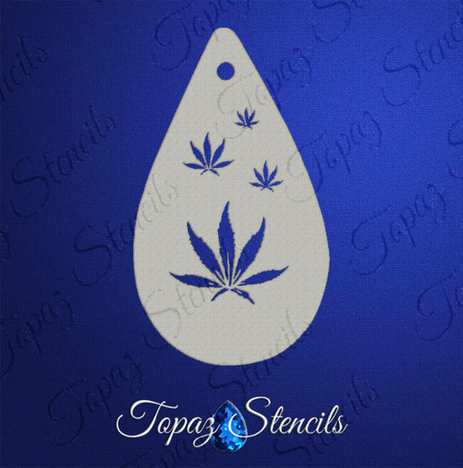 Topaz Stencils | Face Painting Stencil - Cannabis (0192)