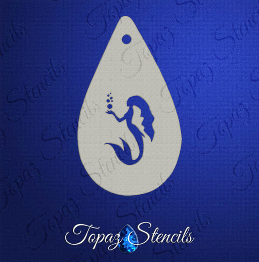 Topaz Stencils | Face Painting Stencil - Graceful Mermaid (0325)