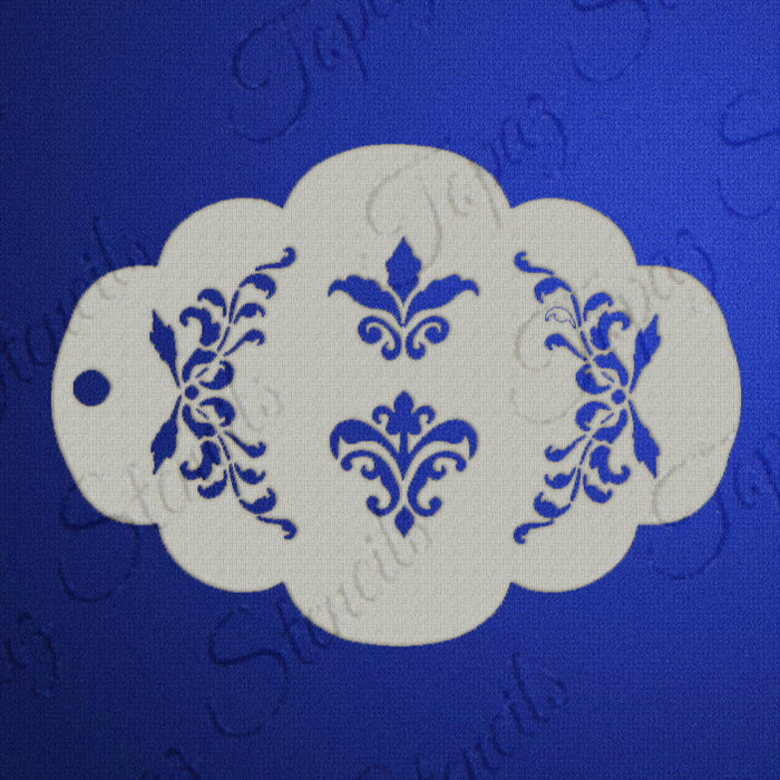 Topaz Stencils | Face Painting Stencil - Fleur Mirror Eyes (0329)