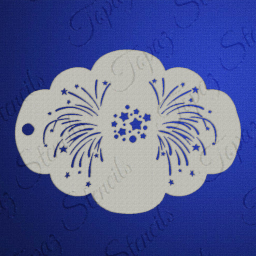 Topaz Stencils | Face Painting Stencil - Fireworks Mirror Eyes (0362)