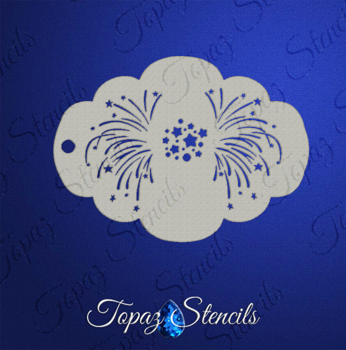 Tap 021 Face Painting Stencil - Fireworks