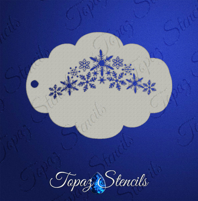 Topaz Stencils | Face Painting Stencil - Snowflake Crown (0370)