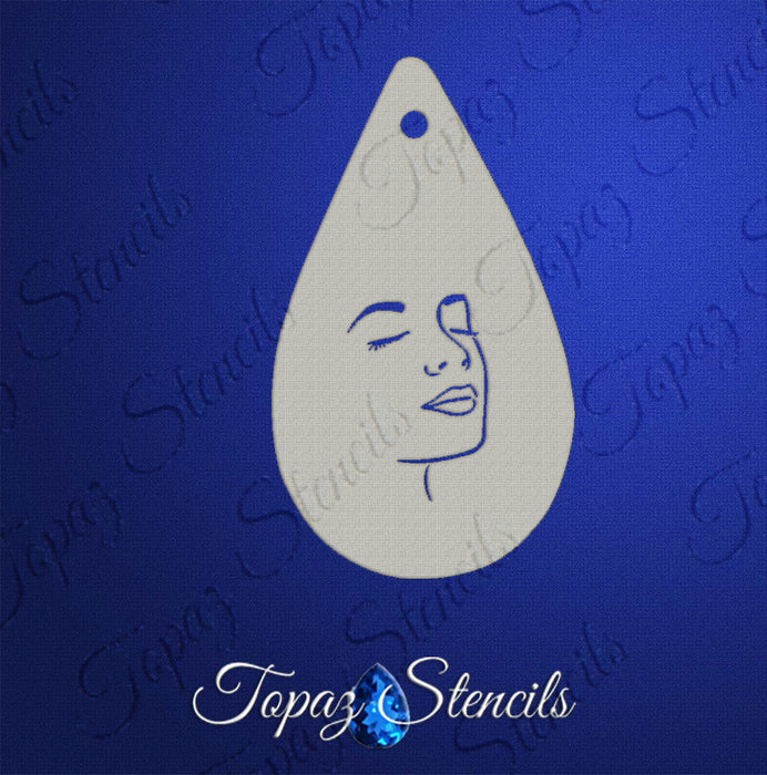 Topaz Stencils | Face Painting Stencil - Pretty Face - Sunny (0518)