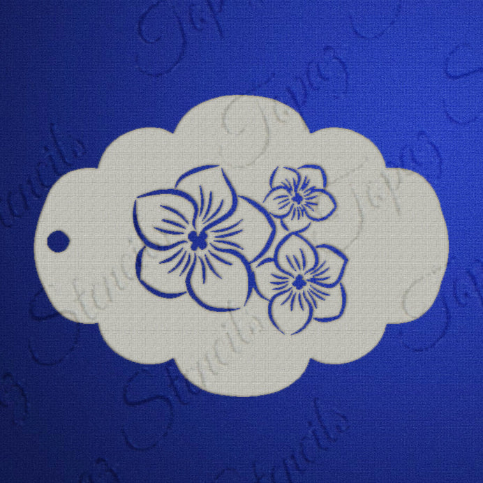 Topaz Stencils Face Painting Stencil African Violets (0592) — Jest