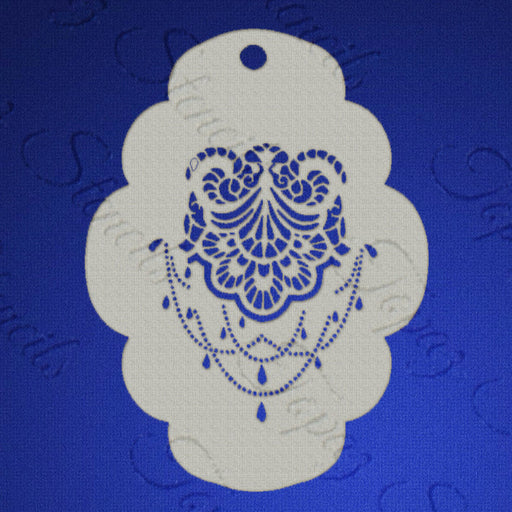 Topaz Stencils | Face Painting Stencil - Henna Lace - Drea (0643)