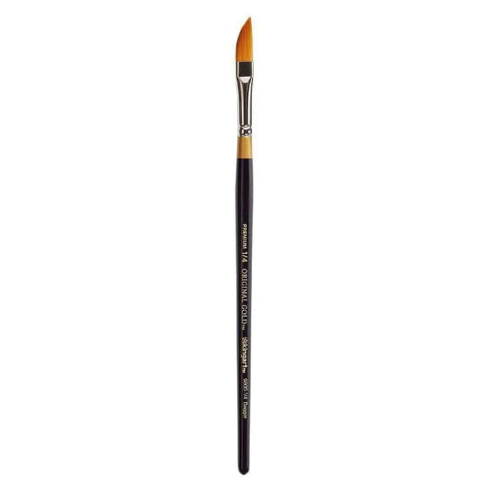 KingArt | Face Painting Brush - Original Gold® 9800 Series - Golden Taklon DAGGER  1/4" 1