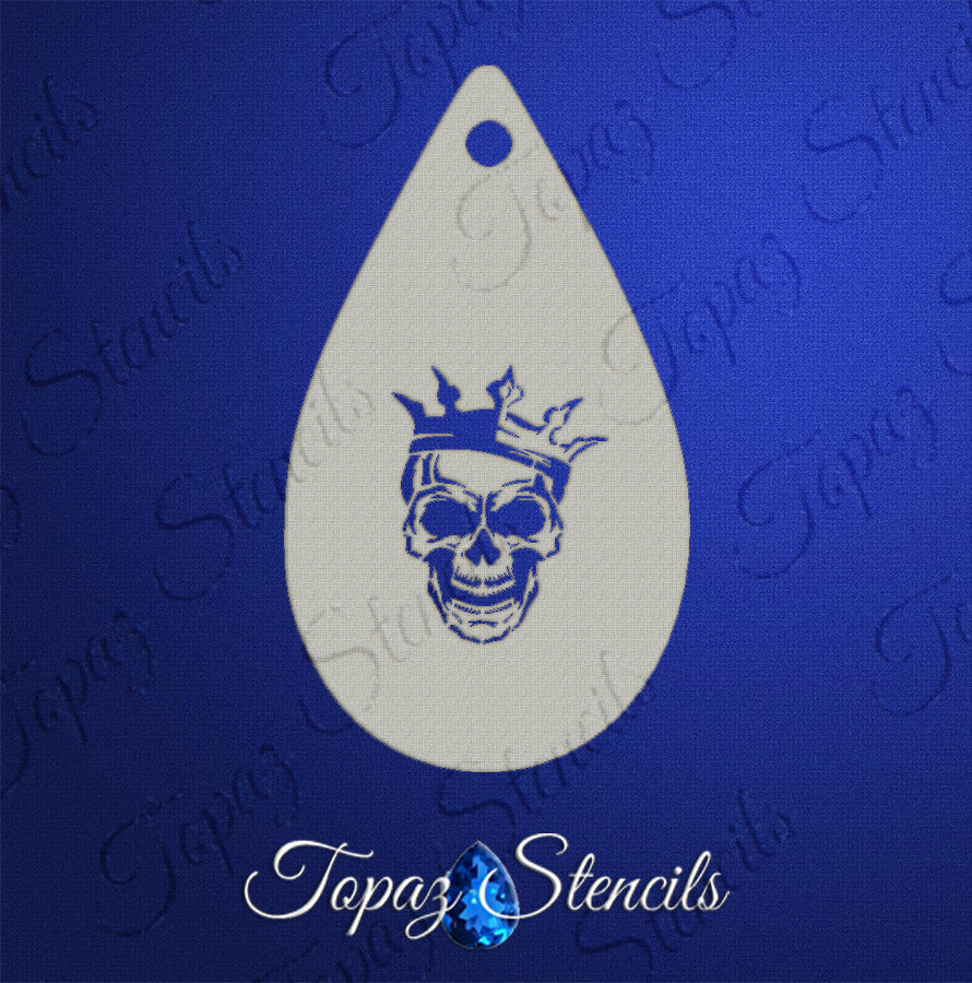 Topaz Stencils Face Painting Stencil Skull King (01038) — Jest