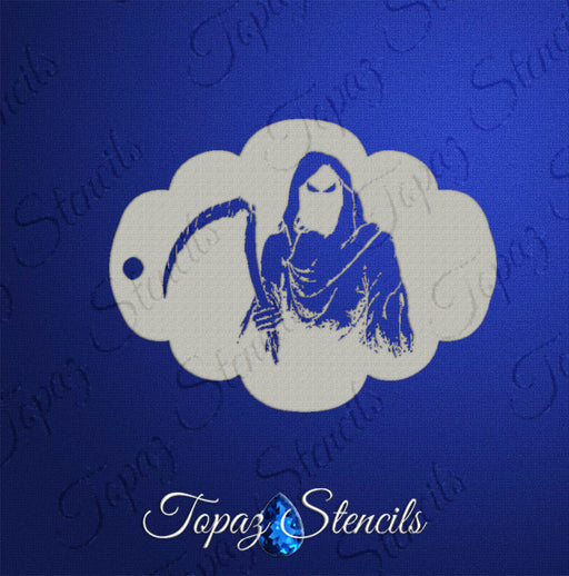 Topaz Stencils | Face Painting Stencil - Grim Reaper (01106)