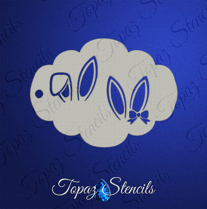 Topaz Stencils | Face Painting Stencil - Bunny Ears (01133)
