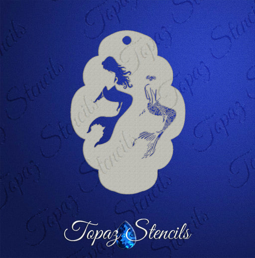 Topaz Stencils | Face Painting Stencil - Mermaid - Arista (01238)